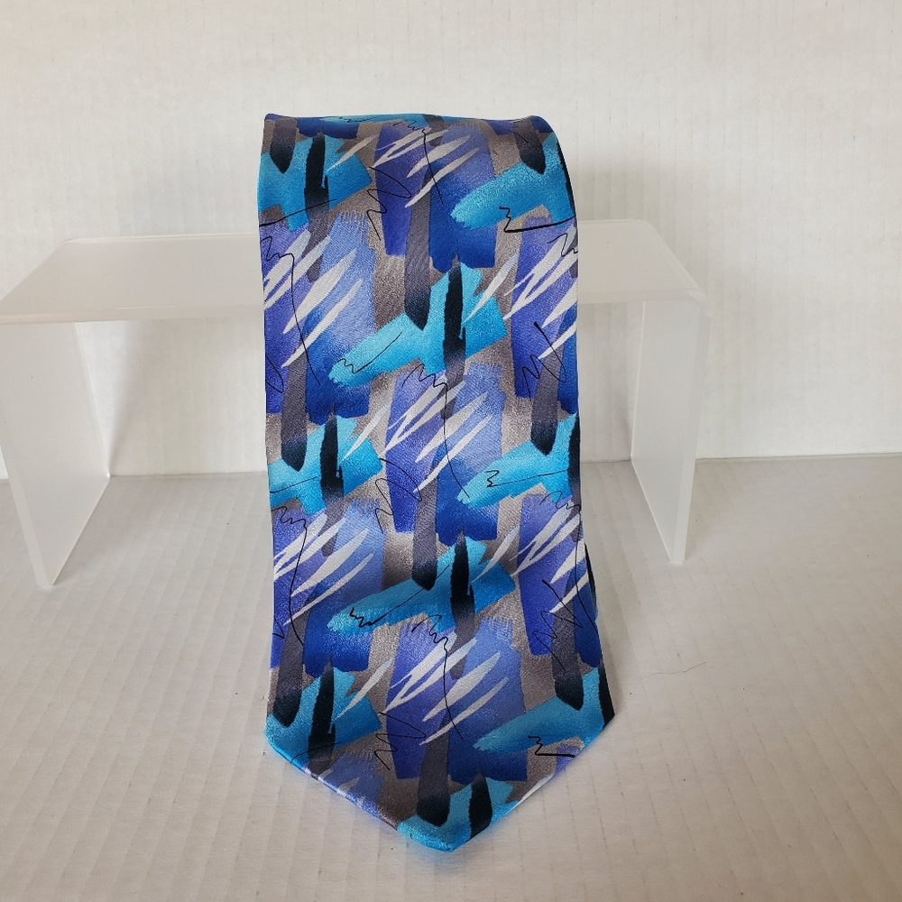 Jerry Garcia Limited Edition Collection Forty Necktie Blue 'Lava' Silk Necktie